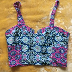 Millau mosaic crop top